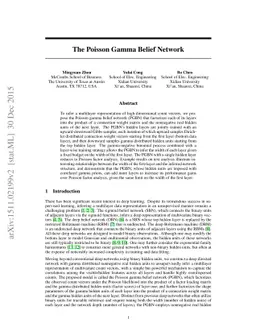 The Poisson Gamma Belief Network