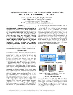 Fingertip in the Eye: A cascaded CNN pipeline for the real-time
  fingertip detection in egocentric videos
