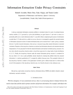 Information Extraction Under Privacy Constraints