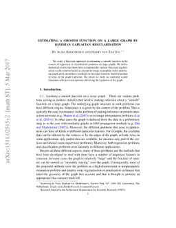 Estimating a smooth function on a large graph by Bayesian Laplacian
  regularisation