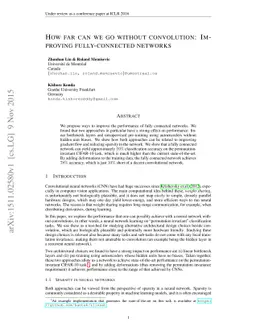 How far can we go without convolution: Improving fully-connected
  networks