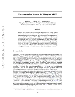 Decomposition Bounds for Marginal MAP