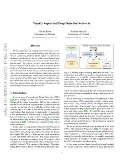 Weakly Supervised Deep Detection Networks