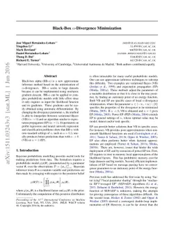 Black-box $α$-divergence Minimization