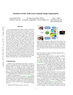 Attention to Scale: Scale-aware Semantic Image Segmentation