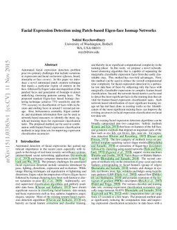 Facial Expression Detection using Patch-based Eigen-face Isomap Networks