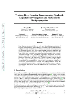 Training Deep Gaussian Processes using Stochastic Expectation
  Propagation and Probabilistic Backpropagation