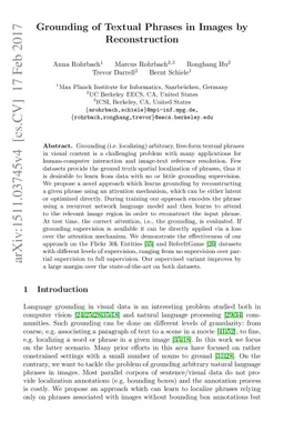 Grounding of Textual Phrases in Images by Reconstruction