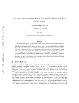 Learning Nonparametric Forest Graphical Models with Prior Information