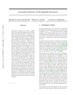 Automatic Inference of the Quantile Parameter