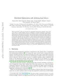 Distributed Optimization with Arbitrary Local Solvers