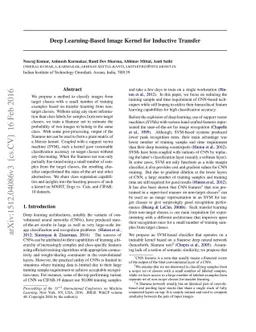 Deep Learning-Based Image Kernel for Inductive Transfer