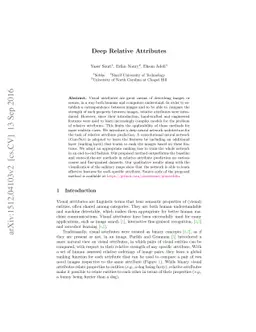 Deep Relative Attributes