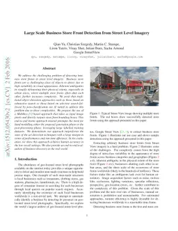 Large Scale Business Discovery from Street Level Imagery