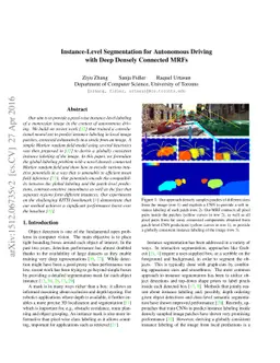 Instance-Level Segmentation for Autonomous Driving with Deep Densely
  Connected MRFs