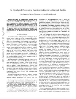 On Distributed Cooperative Decision-Making in Multiarmed Bandits