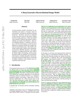 A Deep Generative Deconvolutional Image Model
