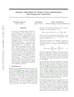 Adaptive Algorithms for Online Convex Optimization with Long-term
  Constraints