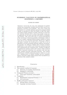 Symbolic Calculus in Mathematical Statistics: A Review