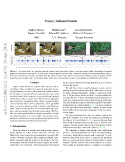 Visually Indicated Sounds