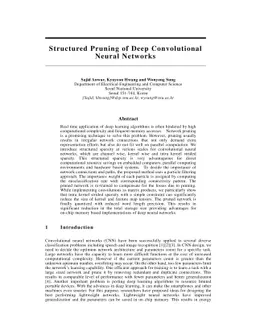 Structured Pruning of Deep Convolutional Neural Networks