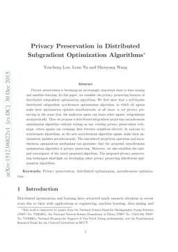 Privacy Preservation in Distributed Subgradient Optimization Algorithms