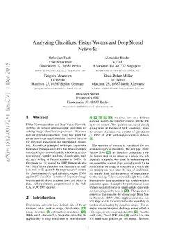 Analyzing Classifiers: Fisher Vectors and Deep Neural Networks