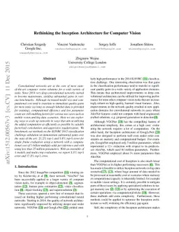 Rethinking the Inception Architecture for Computer Vision