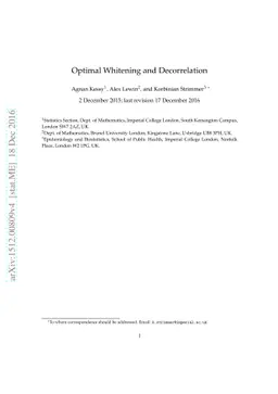Optimal whitening and decorrelation