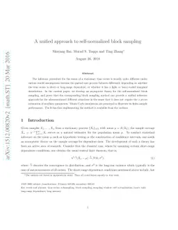 A unified approach to self-normalized block sampling