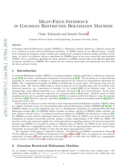 Mean-Field Inference in Gaussian Restricted Boltzmann Machine