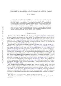 Unbiased estimators and multilevel Monte Carlo