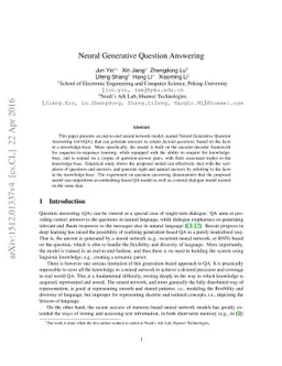 Neural Generative Question Answering