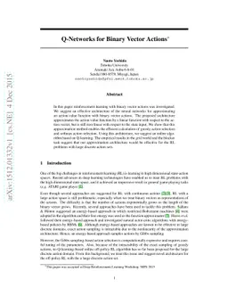 Q-Networks for Binary Vector Actions
