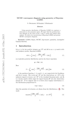 MCMC convergence diagnosis using geometry of Bayesian LASSO