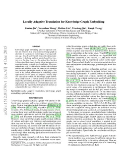 Locally Adaptive Translation for Knowledge Graph Embedding
