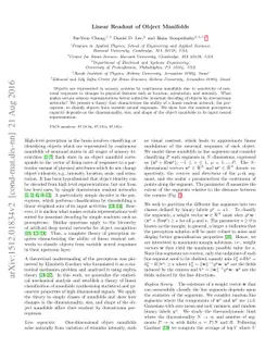 Linear Readout of Object Manifolds