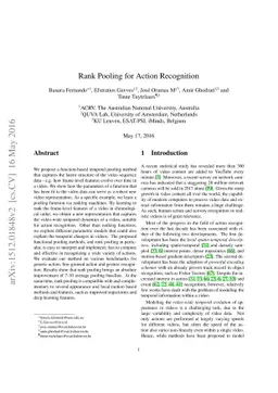 Rank Pooling for Action Recognition