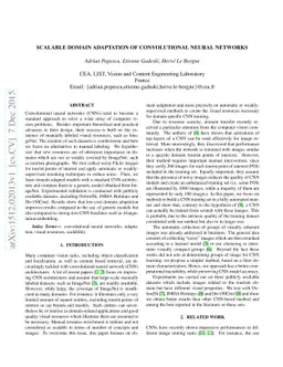 Scalable domain adaptation of convolutional neural networks