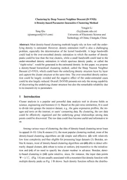 Clustering by Deep Nearest Neighbor Descent (D-NND): A Density-based
  Parameter-Insensitive Clustering Method