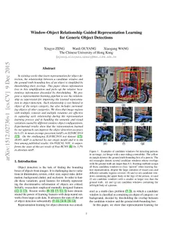 Window-Object Relationship Guided Representation Learning for Generic
  Object Detections