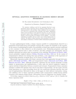 Optimal Adaptive Inference in Random Design Binary Regression