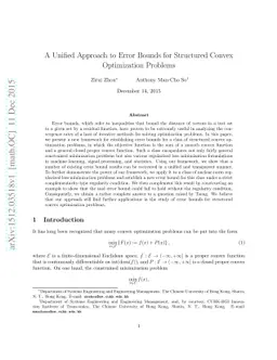 A Unified Approach to Error Bounds for Structured Convex Optimization
  Problems