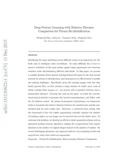 Deep Feature Learning with Relative Distance Comparison for Person
  Re-identification