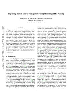 Improving Human Activity Recognition Through Ranking and Re-ranking