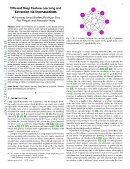 Efficient Deep Feature Learning and Extraction via StochasticNets
