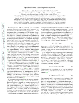 Quantum assisted Gaussian process regression