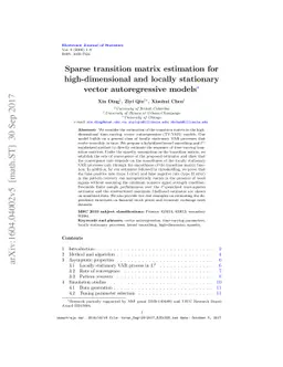 Sparse transition matrix estimation for high-dimensional and locally
  stationary vector autoregressive models