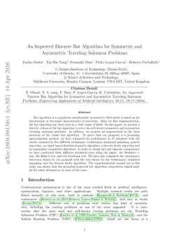 An Improved Discrete Bat Algorithm for Symmetric and Asymmetric
  Traveling Salesman Problems