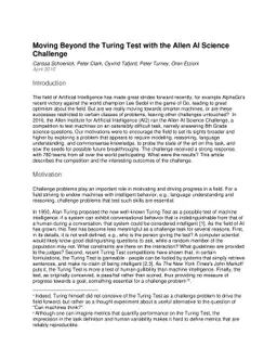 Moving Beyond the Turing Test with the Allen AI Science Challenge
